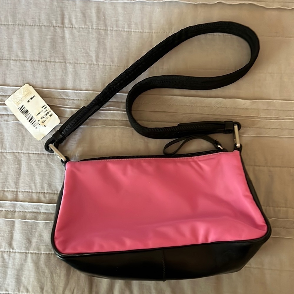 NWT Y2K PRADA vintage hot pink/black leather